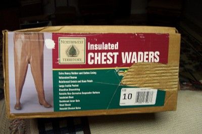   10 CHEST WADERS NORTHWEST TERRITORY WITH AMERICAN CAMPER SUSPENDERS