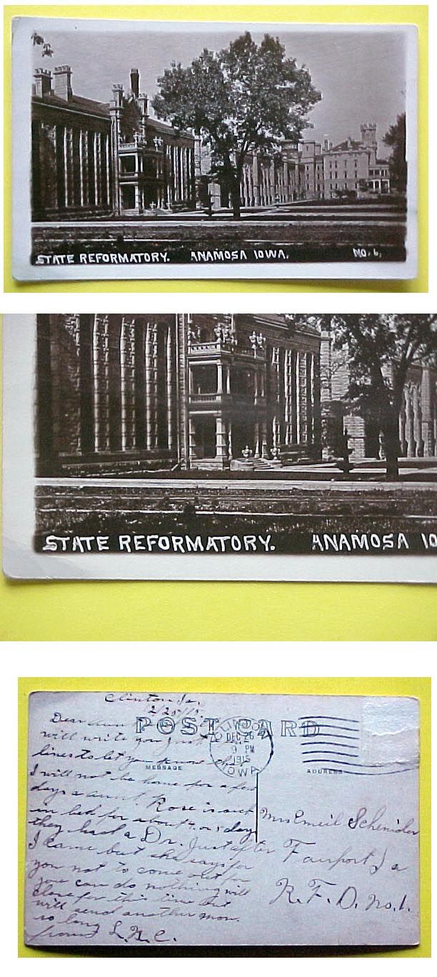 IA Anamosa Iowa State Reformatory Prison 1915