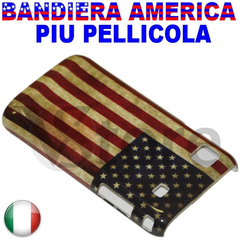 Cover Bandiera America USA Retro per Samsung Galaxy s i9001 Plus 