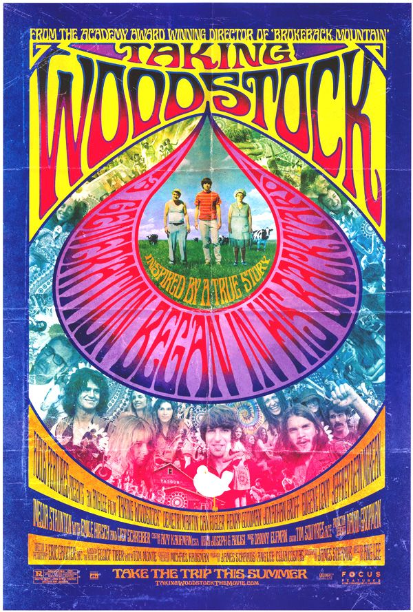 TAKING WOODSTOCK MOVIE POSTER 2sided CONCERT FILM