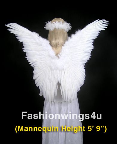 White Feather Wings Adult Fairy Angel Butterfly Costume