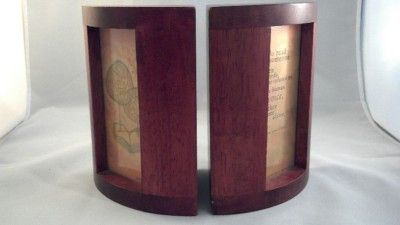 Set of 2 Bookends Maya Angelou Life Mosaic Hallmark Wooden Photo Poem 