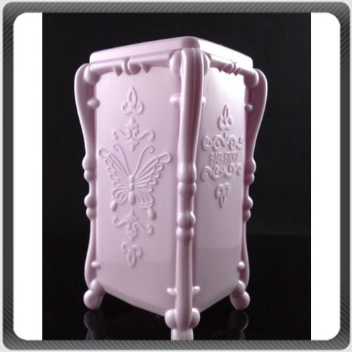 Anna Sui Cosmetic Make Up Cotton Pad Organizer Box Pink