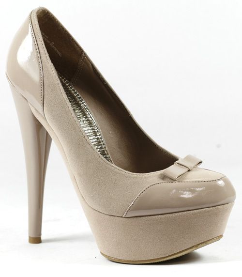 Taupe Beige Platform Pump 10 US Anne Michelle