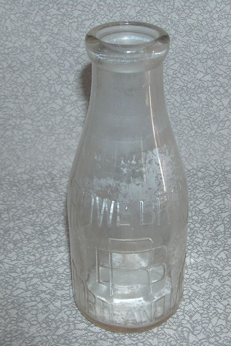 Antique Maine Milk Bottle Rowe Brothers Portland Maine