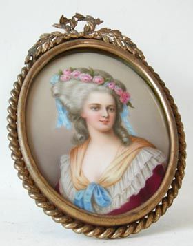 Marie Antoinettes Princess de Lamballe Plaque w Frame