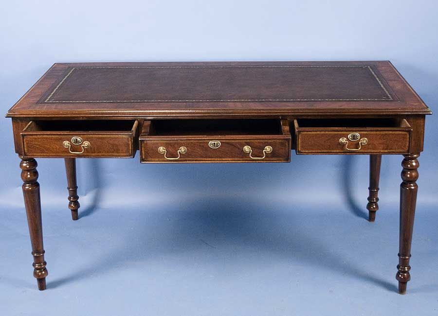 Antique Style Mahogany Writing Desk Library Table