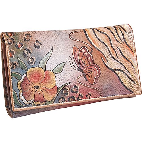 Anuschka Checkbook Wallet   Premium Floral Safari