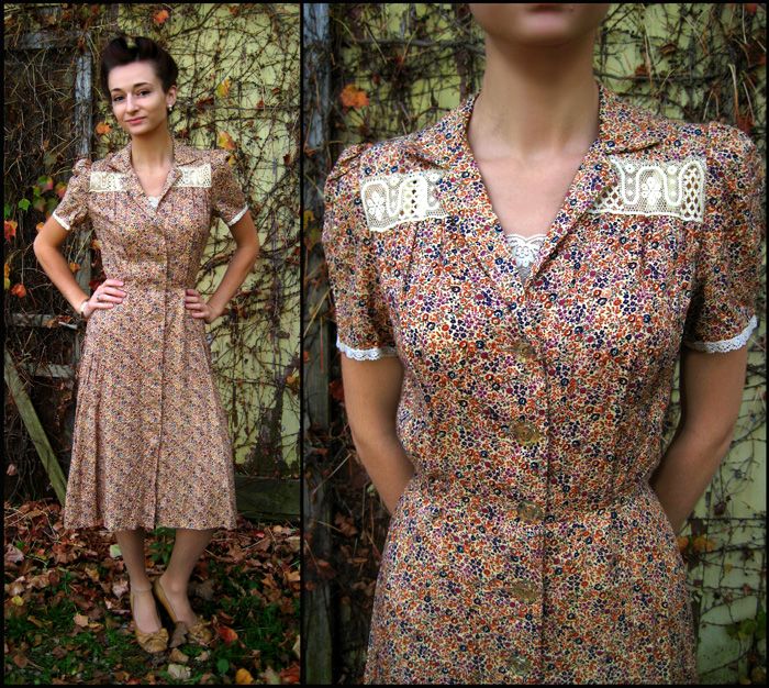   WWII inspired dress by American Mountain Designs, made in Appalachia