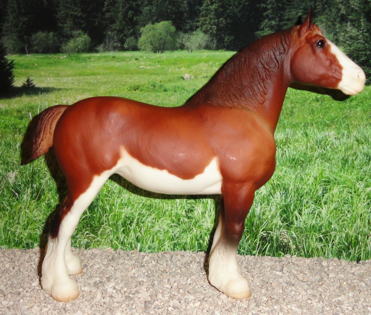 BREYER TRADITIONAL MODEL HORSE #987 DEMPSEY CHESTNUT PINTO 