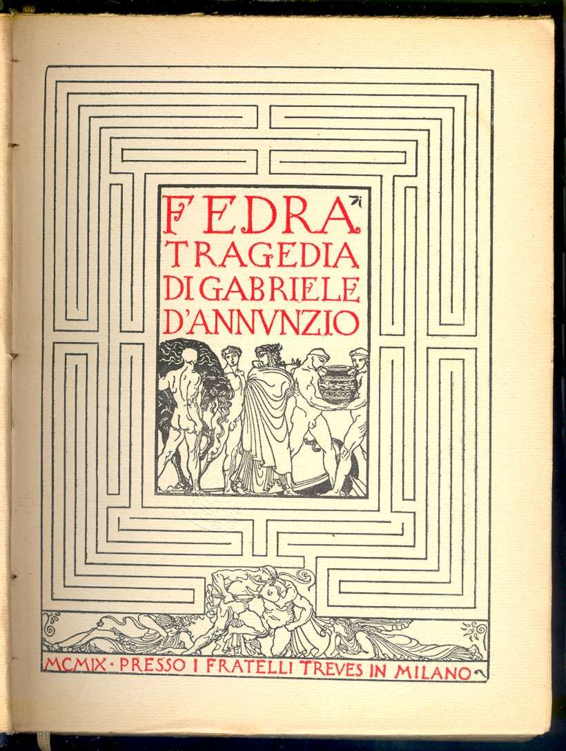 Gabriele DAnnunzio Book Fedra Tragedia 27 Hard Covers