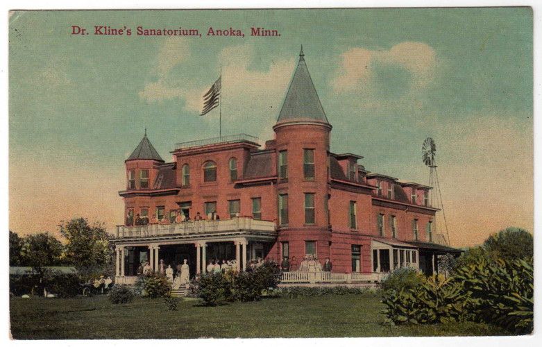 DR KLINES SANATORIUM ANOKA MINNESOTA MN POSTCARD CIRCA 1910