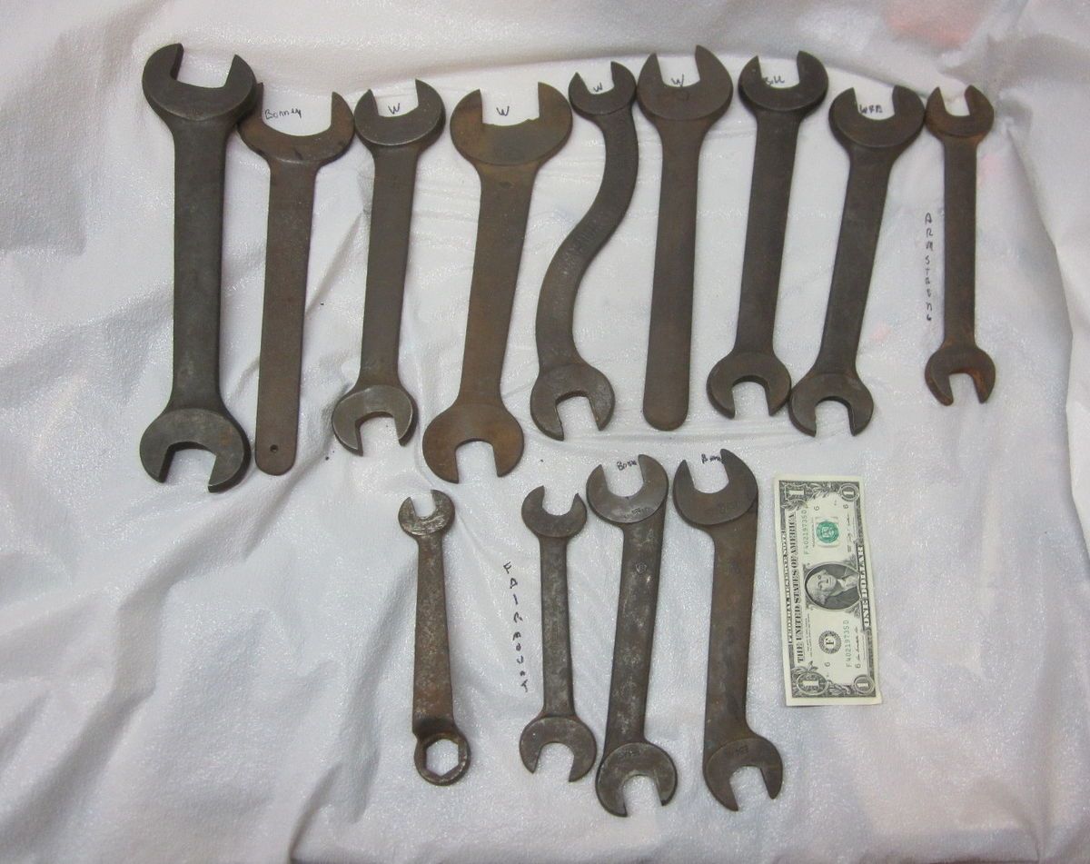 Large Lot Antique Wrenches Bonney Williams Fairmount Whitman Barnes 