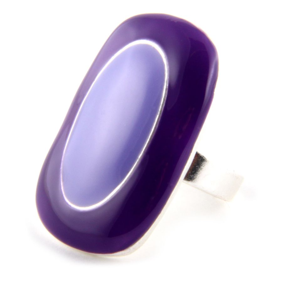 Argento Karma Purple Enamel Statement Ring RRP £8 00