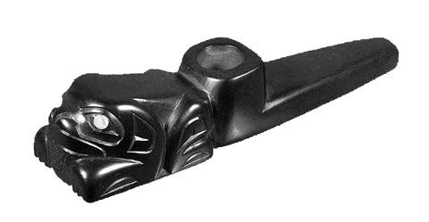 Fine Haida Argillite Frog Pipe Northwest Coast Art