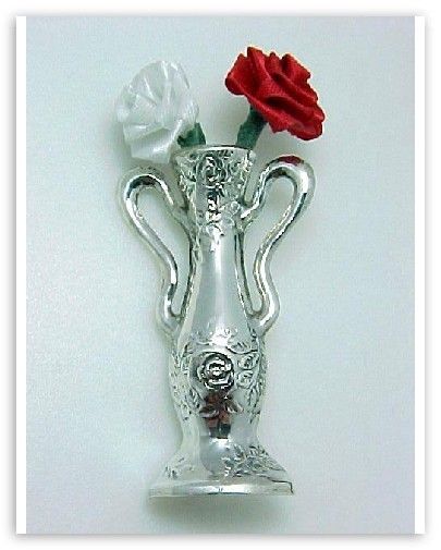  this antique style sterling silver floral vase pin 