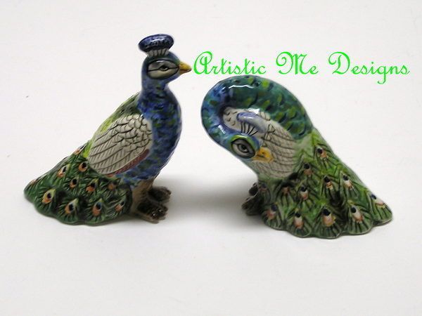 Tracy Porter Artesian Road Peacock Salt Pepper Shakers