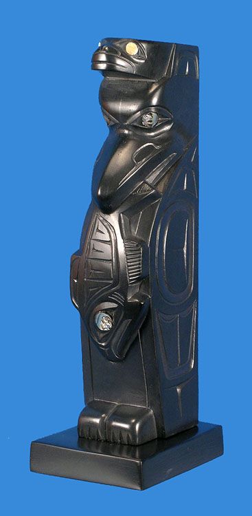 Fine Haida Argillite Totem Pole Northwest Coast Art