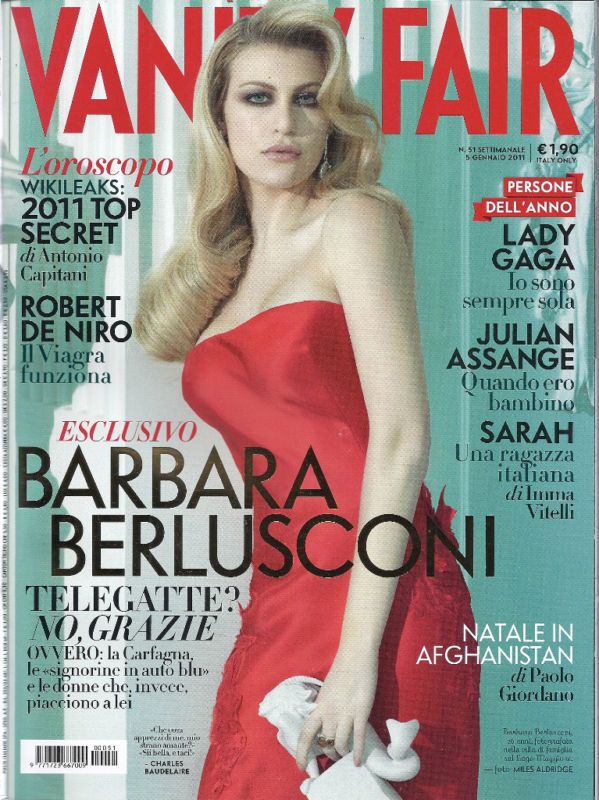 Vanity Fair Magazine Barbara Berlusconi Assange Gaga