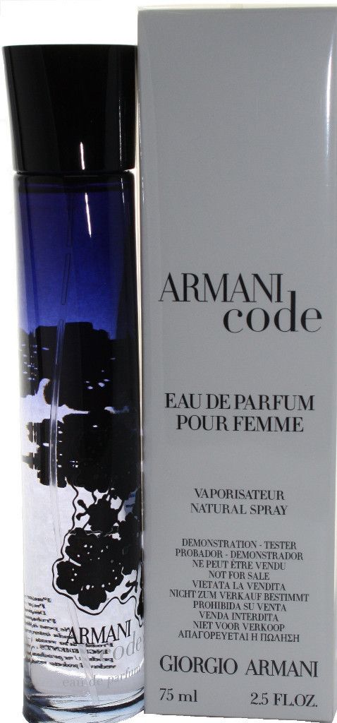 ARMANI CODE BY GIORGIO ARMANI 2.5 OZ EDP SPRAY TESTER FOR WOMEN WITH 