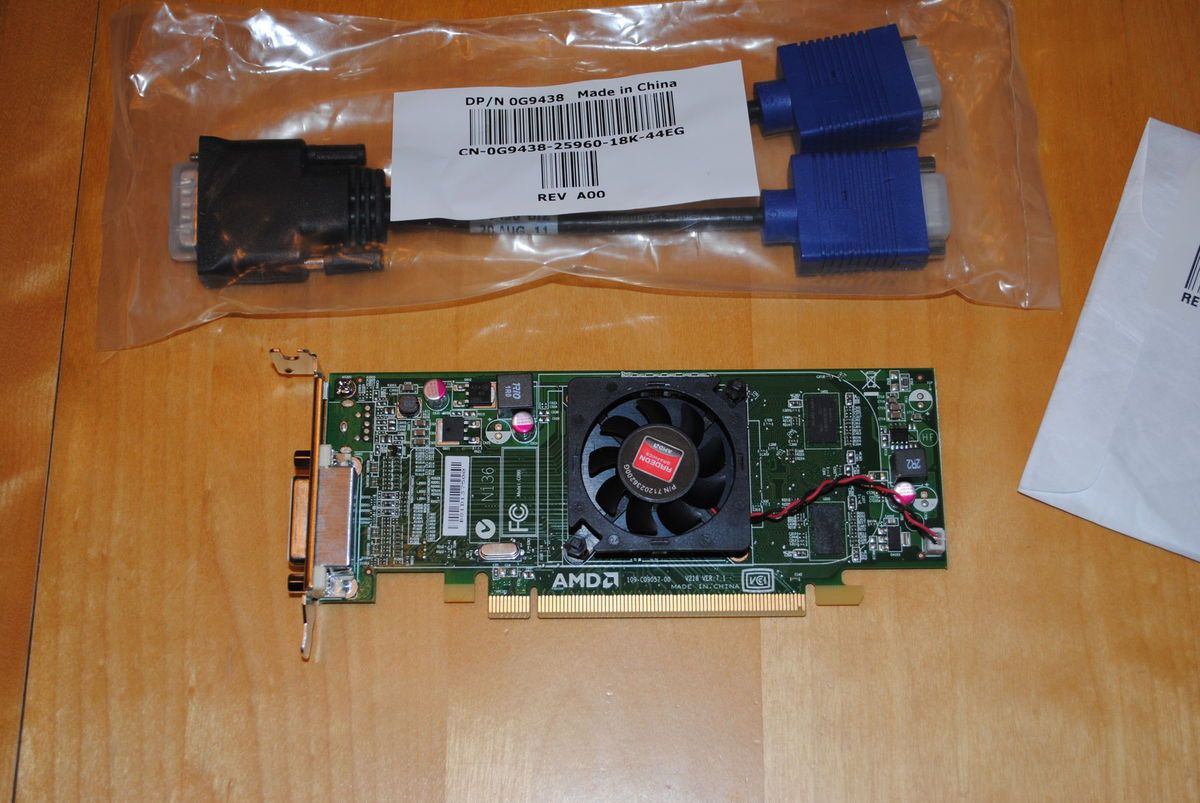 New ATI Radeon AMD 5450 512MB Dell Video Card Dual P N 7120236200G 