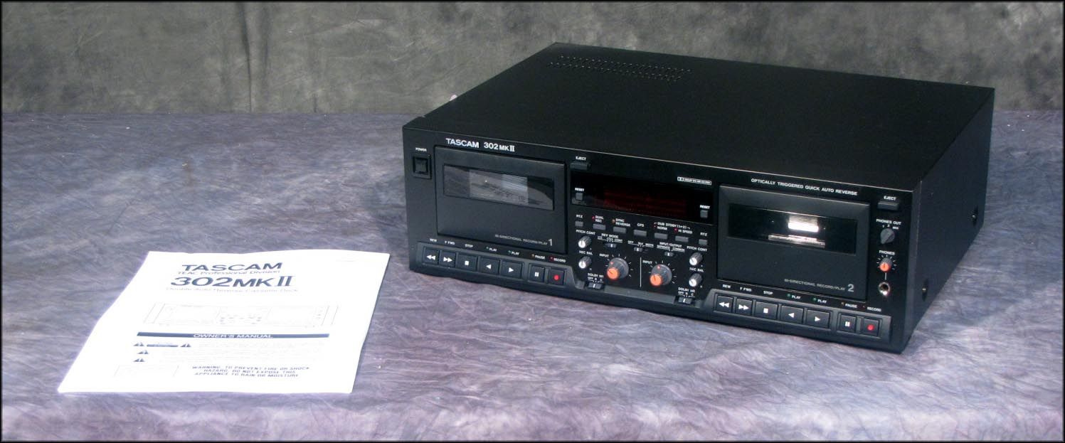 TASCAM 302 MKII 302MKII DUAL CASSETTE TAPE PLAYER/RECORDER