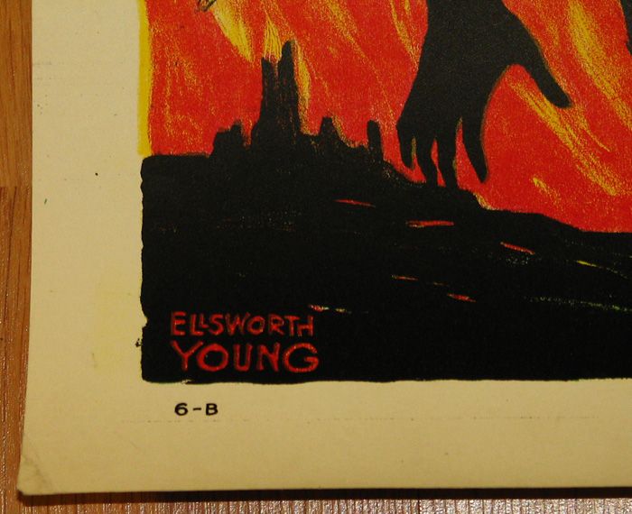   Poster Remember Belgium Silhouetted Hun Ellsworth Young Eerie