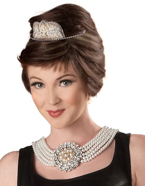 Audrey Hepburn Wig Halloween Holiday Costume Party