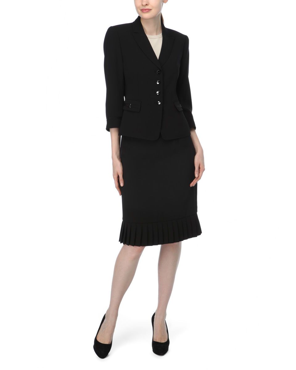 Tahari by Arthur s Levine Black 2 Piece Skirt Suit