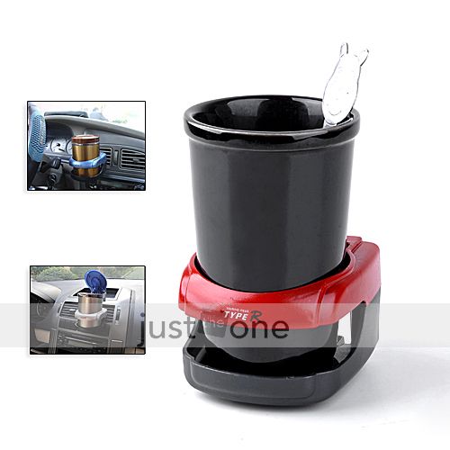 Car Water Bottle Coffee Drink Cup Can Stand Holder Red