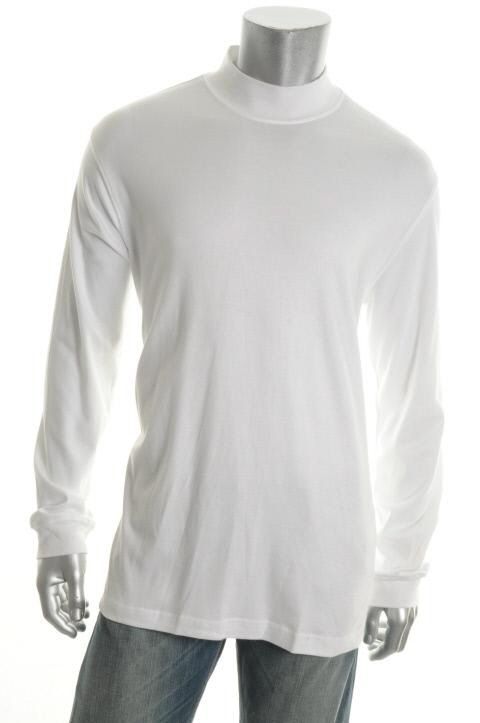 John Ashford New White Mock Turtleneck Casual Shirt XL BHFO