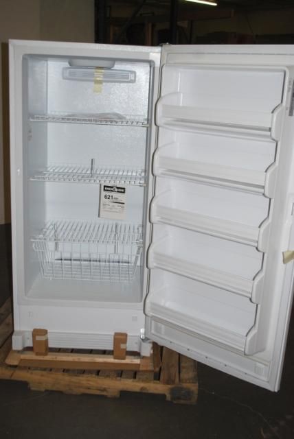 GE White 13.7 Cubic Ft Upright Freestanding Freezer FUF14SVRWW