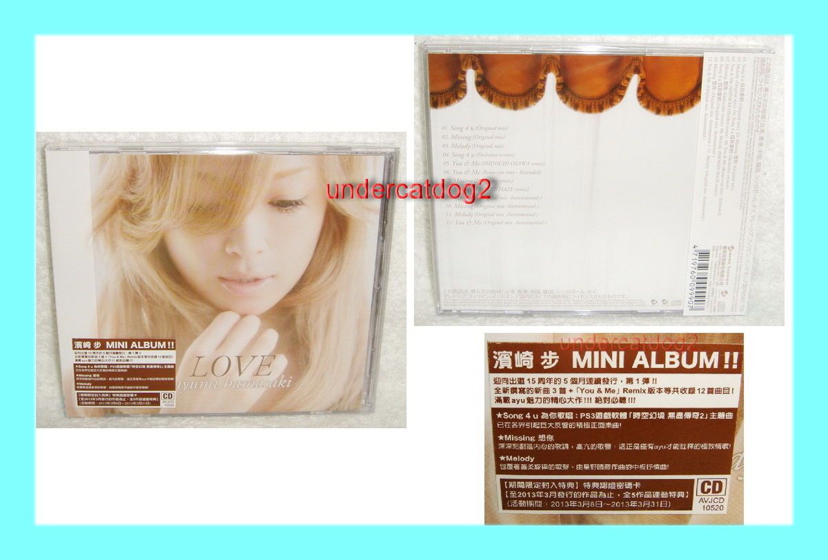 Japan Ayumi Hamasaki Mini Album LOVE Taiwan Ltd CD only