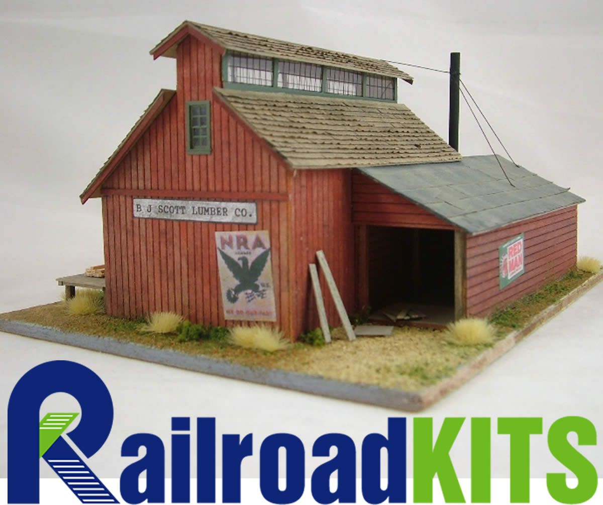 Scott Lumber Co. Railroad Kits   HO Scale Craftsman Structure 