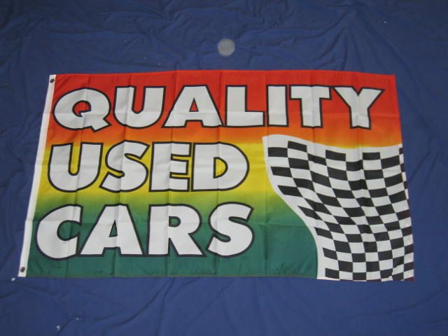 3x5 Quality Used Cars Flag Banner Sign Checkered F717