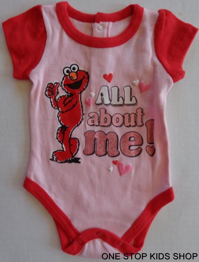 Elmo Baby 3 6 9 MO Creeper Bodysuit Onesie Shirt Set Outfit Sesame 