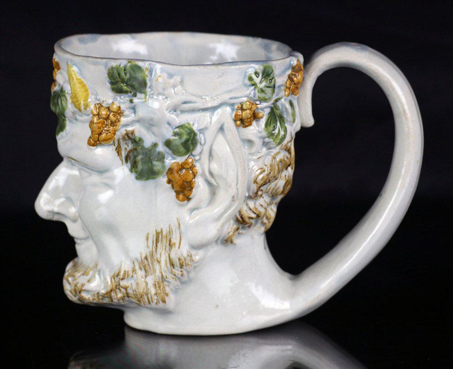 details prattware bacchus pearlware jug £ 380 details terms delivery 