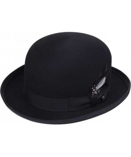 Famous Baileys Bowler Derby Mens Black Hat Sz s M L