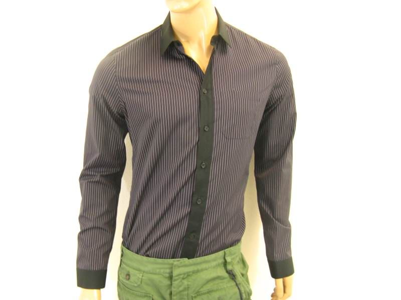 CAMICIA BALENCIAGA Tg.41 215E  40% MJ0247981 SHIRT NERO UOMO