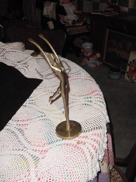 Brass Ballet Dancer Midcentury Modern Figurine Vintage