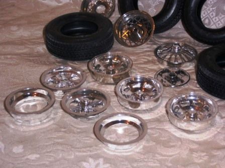 Vintage Lot Model Car Tires Rims Goodyear GT Radial Flexten Repair Kit 