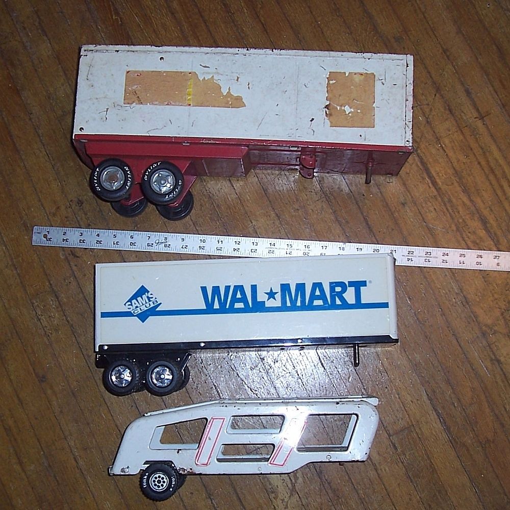   of Semi Trailers Tonka Car Carrier and 2 Nylint Box Trailers