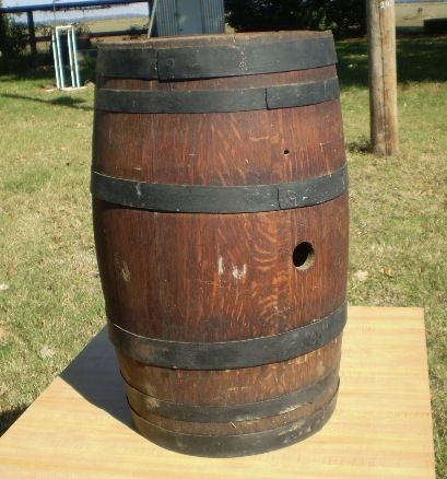 22 OAK WOODEN WOOD STAVE KEG BARREL CASK    AUCTION