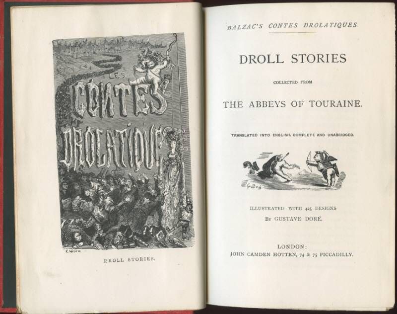 Balzac Gustave Dore Droll Stories 1874 1st Binding