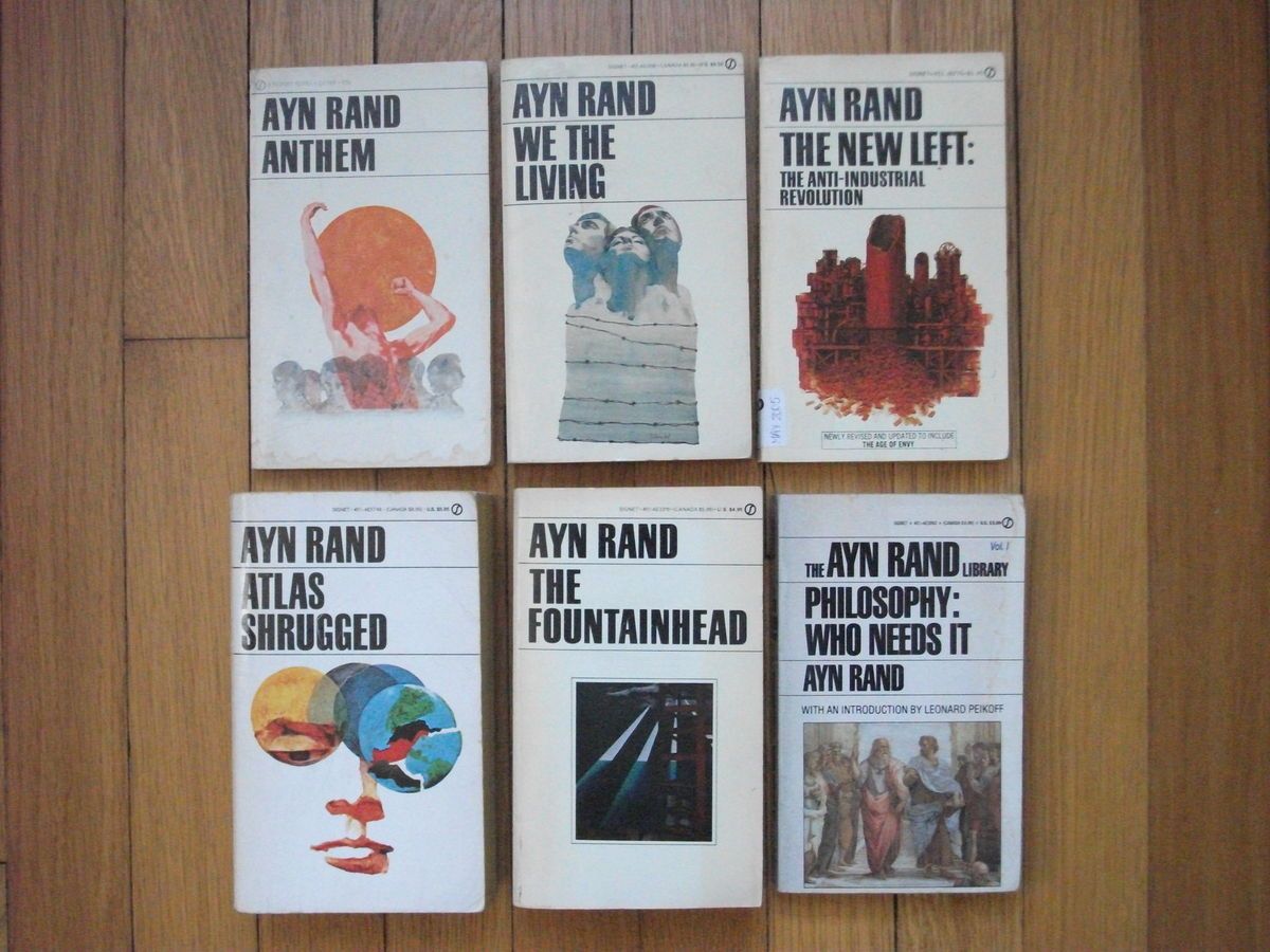 Ayn Rand Lot 6 PBS Fountainhead Atlas Shrugged Anthem