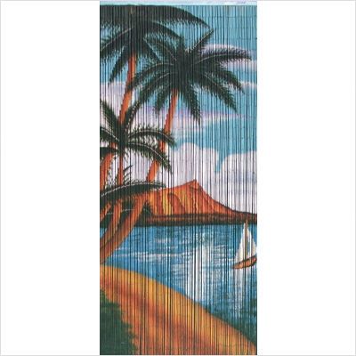 Bamboo54 Palm Beach Serenity Scene Curtain 5265