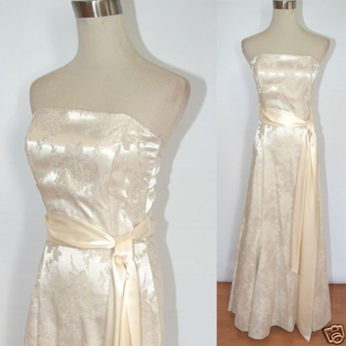 DARLIN $170 Ivory Ball Evening Formal Gown 9 NWT