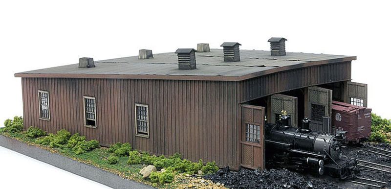 BANTA MODELWORKS SARGENTS ROUNDHOUSE HO Model Railroad Structure Wood 