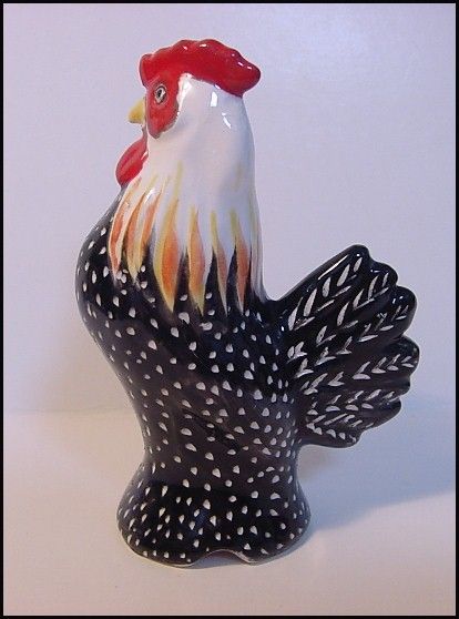 Stuart Bass Rooster Pie Bird Funnel Vent Black Banty Bantam English 