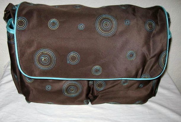 Baby Boom George Carry All Diaper Bag Brown Turquoise